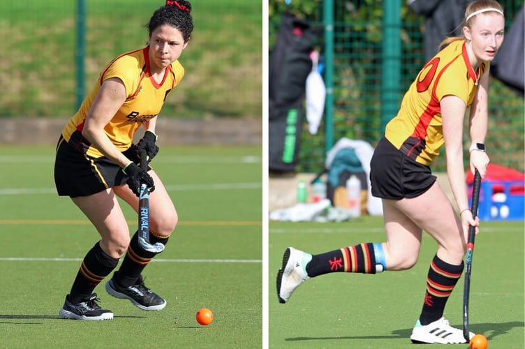 Abbie Fulford (left) and Katie Fear (right) were both on the scoresheet for Caradon. Pictures: Glen Rogers