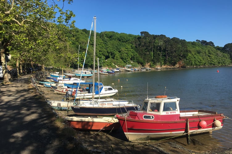 Boats moored at Sunny Corner, Truro