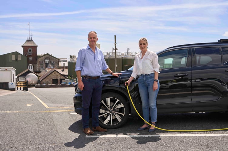 Piers Thompson and Laura McKay of St Austell Brewery.