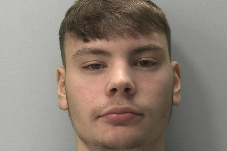 19 year old James Greaves of Hatt, Saltash (previously Basset Road, Camborne) was sentenced to three-and-a-half years in a young offenders’ institution. (Picture: D&C Police)