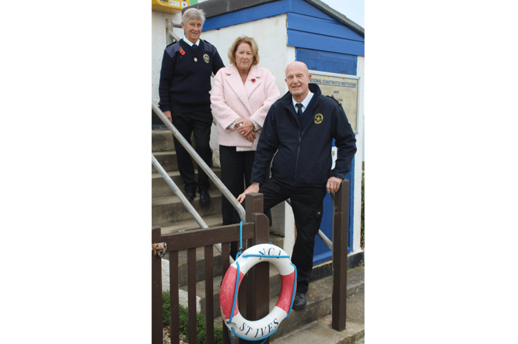Cornwall Council leader Linda Taylor with the NCI’s Trevor Peake and Helen Simpson 