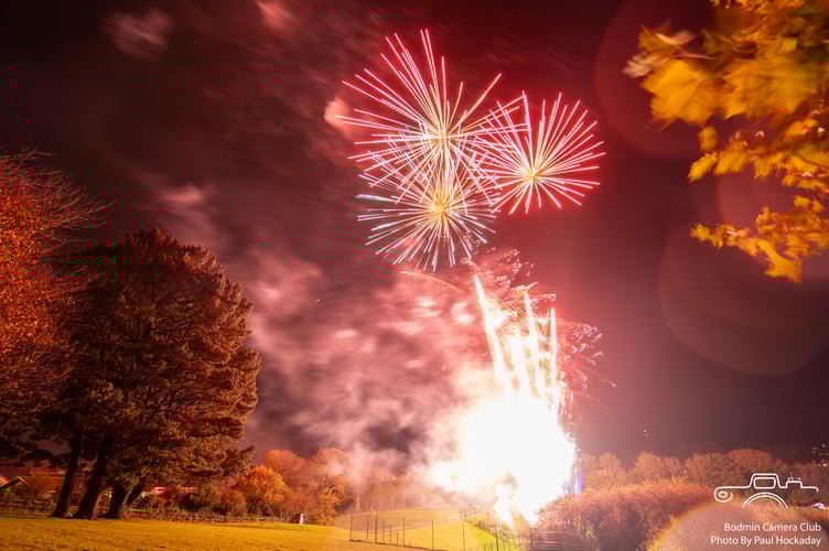 The Bodmin firework display at Priory Park in 2023. (Picture: Paul Hockaday/Bodmin Camera Club)