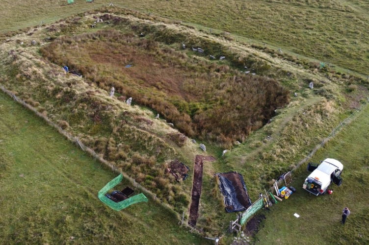 An aerial shot of King Arthur's Hall on Bodmin Moor. Photo released November 7 2024.