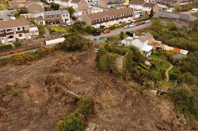 The site near the fire headquarters at Tolvaddon