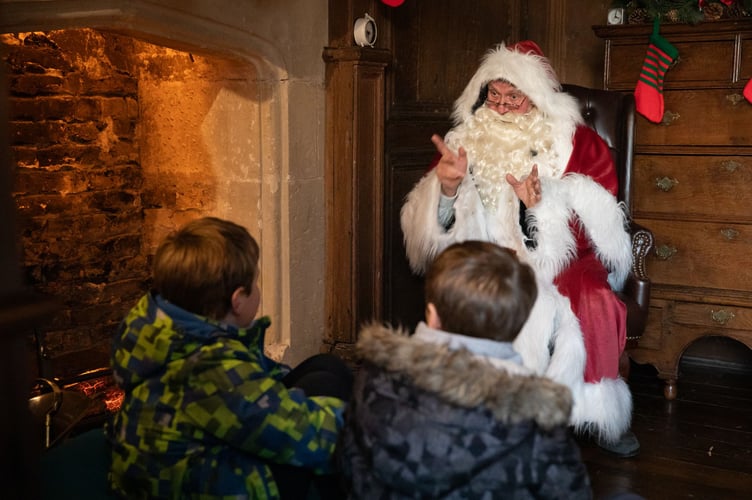 Meeting Father Christmas at Nunnington Hall, North Yorkshire