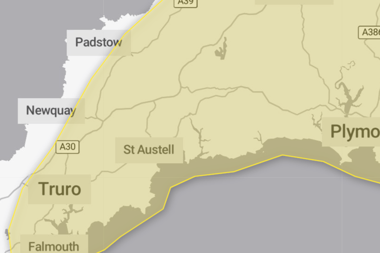 Yellow weather warning as Storm Bert named (Picture: Met Office)