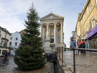 Penzance's Christmas tree goes up ahead of Storm Bert