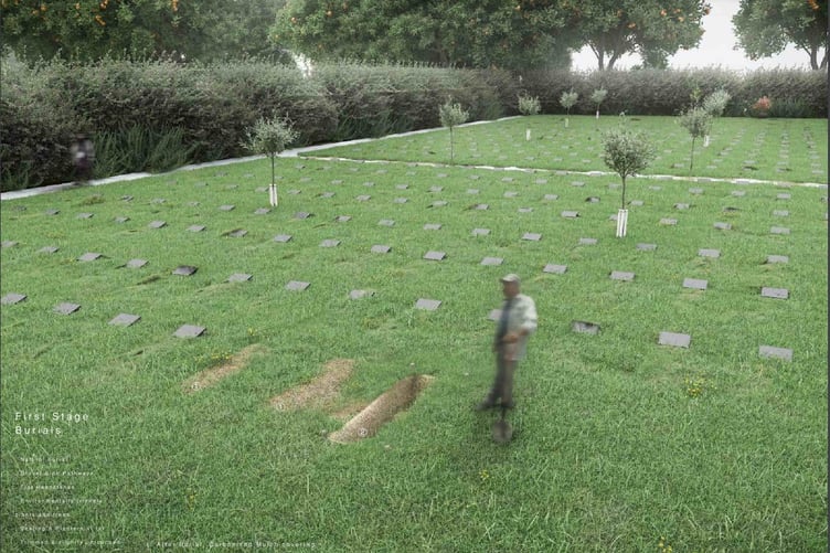 ARTIST’S impression of the proposed burial ground