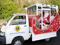 Santa sets out his route for visiting St Austell with the Lions club