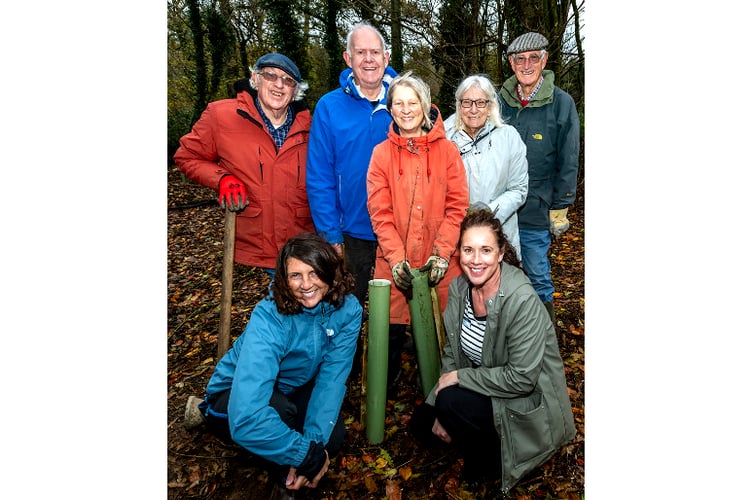 Rotarians Ian Kelly, Mike Pascoe, Elke Deeley, Margaret Davies and Peter Lean with staff member Emily and care manager Clare Rowe-Hall. Picture: Paul Williams