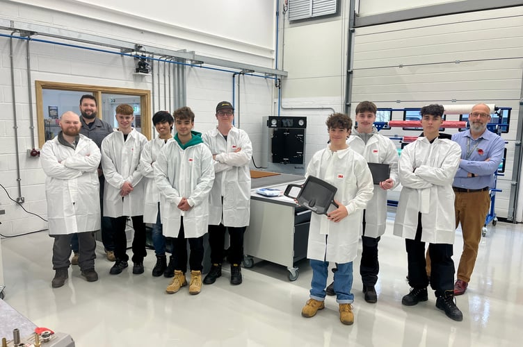 The first cohort of Level 3 Composite Technician Apprentices, who have joined the new three-year programme which provides advanced training in composites manufacturing, allowing local talent in Cornwall to gain specialised skills without the need to travel outside the county