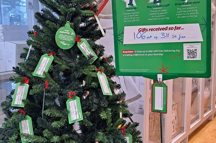 Dunelm Truro's Delivering Joy Christmas tree