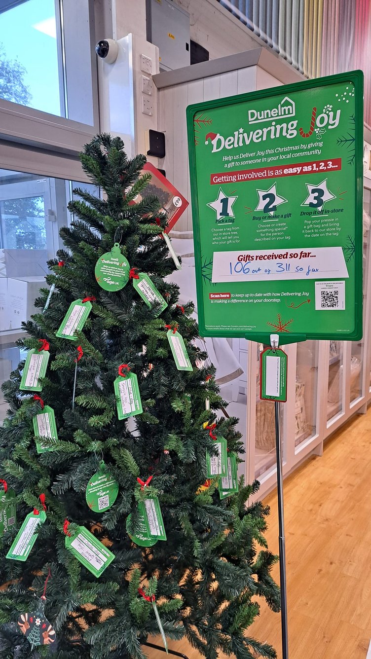 Dunelm Truro's Delivering Joy Christmas tree