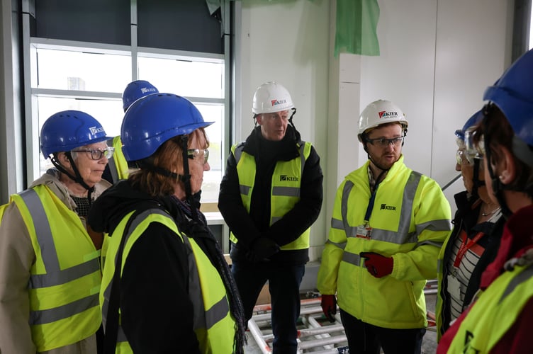 Penzance councillors are given a tour of the new Outpatient Department at West Cornwall Hospital in Penzance as it reaches a major milestone in the Â£9 million project. Photo by Penzance Council