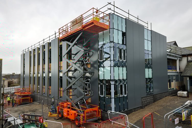 Penzance councillors are given a tour of the new Outpatient Department at West Cornwall Hospital in Penzance as it reaches a major milestone in the Â£9 million project. Photo by Penzance Council