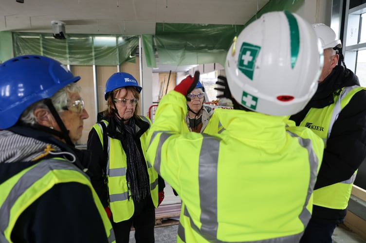cllr Bonnie Jackson. Penzance councillors are given a tour of the new Outpatient Department at West Cornwall Hospital in Penzance as it reaches a major milestone in the Â£9 million project. Photo by Penzance Council