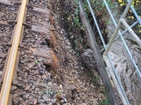 Branch line closed for repairs to be carried out following landslip 