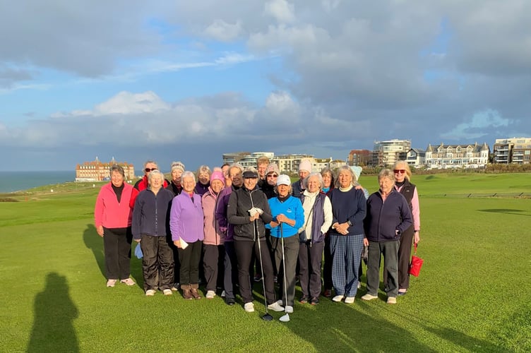 Sunny conditions greed the 36 entries for the ladies' captain's drive-in at Newquay. Newquay Golf Club