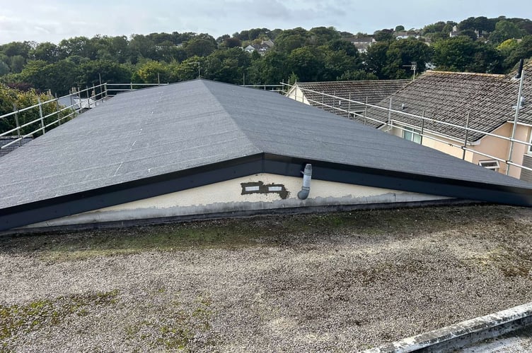 The new roof on the YMCA Cornwall building.