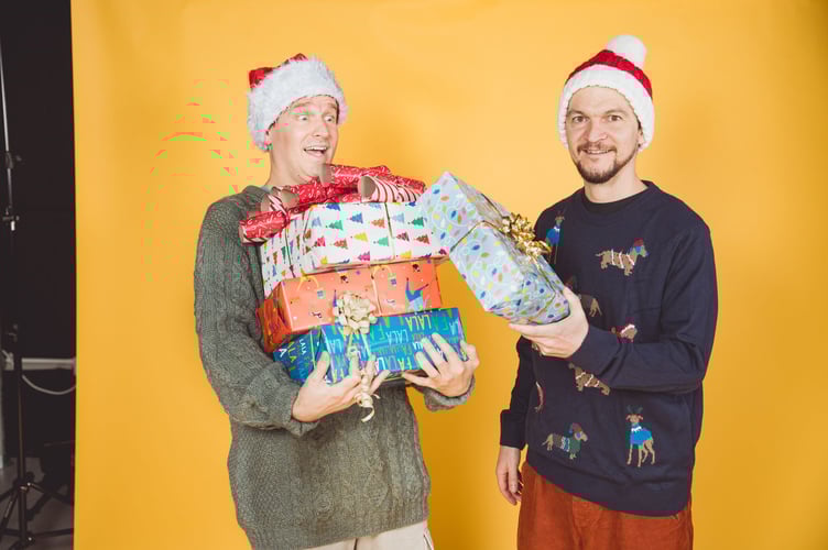 The duo took part in a festive photoshoot to create the single cover.