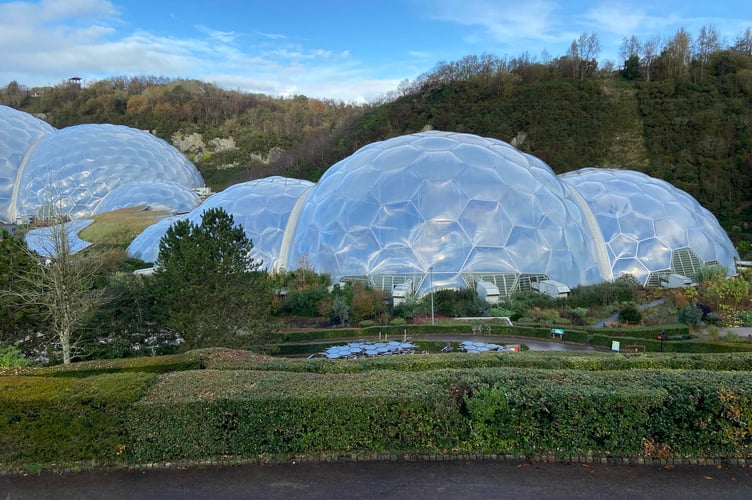 The Eden Project had to close on Saturday because of Storm Darragh. Picture: Andrew Townsend