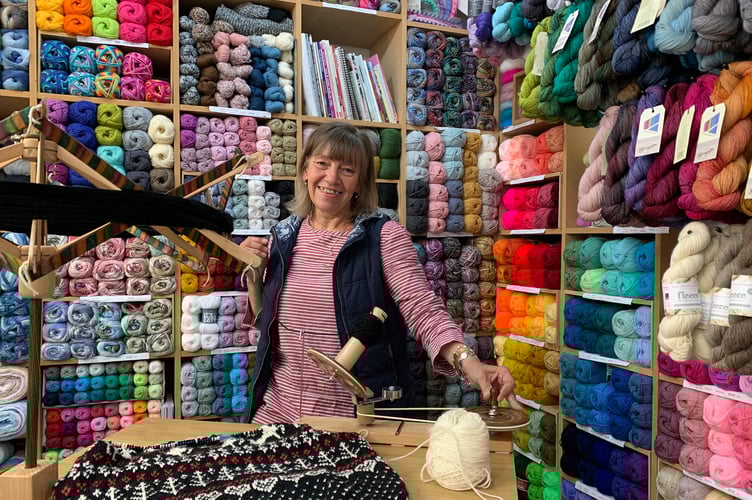 Truro Wool owner Julie Cowan 