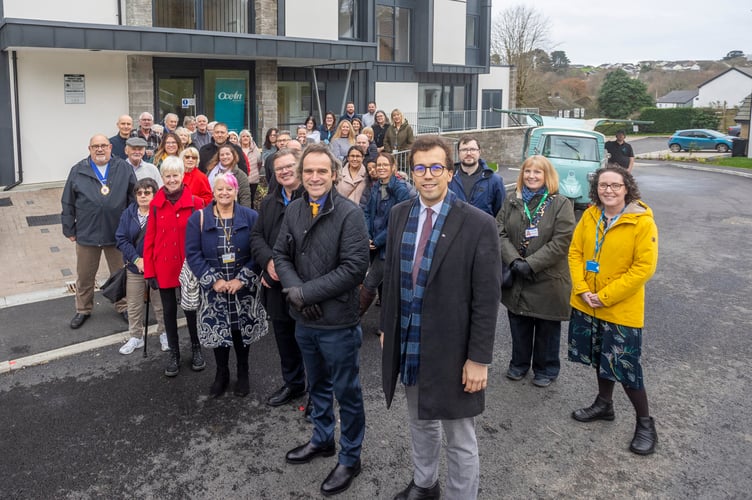 Noah Law MP, Councillor Olly Monk, local Councillor Pauline Giles, Mark Gardner, Ocean Housing Group Chief Executive, stakeholders and tenants.