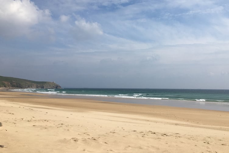 The wide expanse of Praa Sands on a clear day. Picture: Andrew Townsend