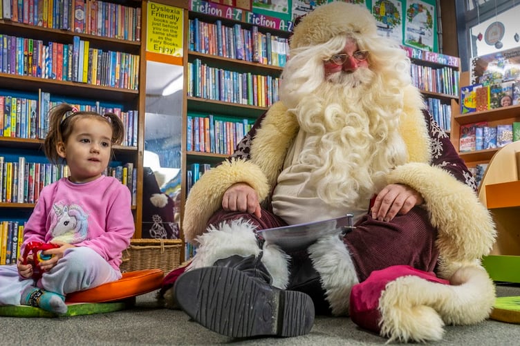 Santa has been out in the community bringing festive cheer to children.
