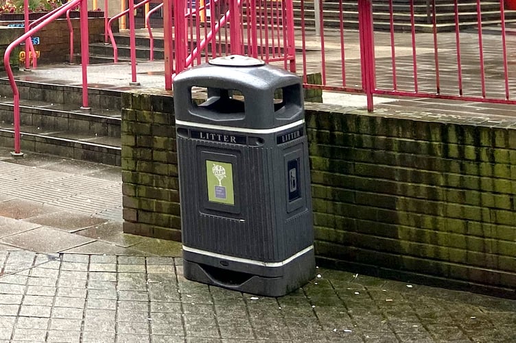 The St Austell council is unhappy over the amount of dog mess being put in its public bins. Picture: Andrew Townsend