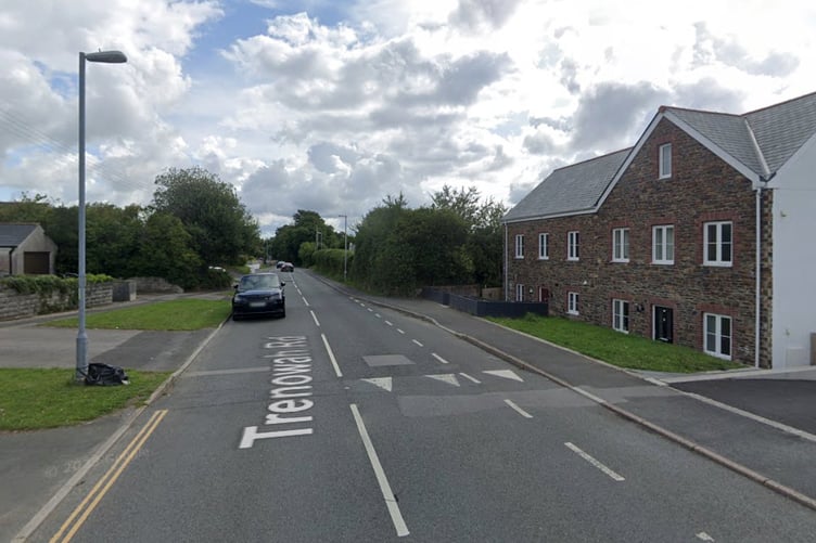 More double yellow lines are proposed for Trenowah Road in St Austell. Picture: Google