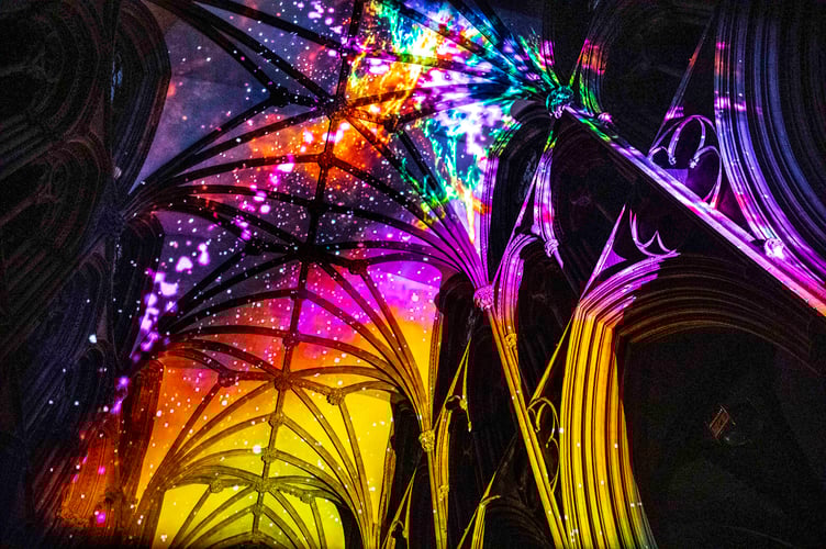 Space by Luxmuralis - cathedral light & sound show