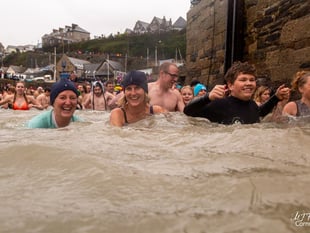 New Year's Day dippers make a big splash after raising £2,500
