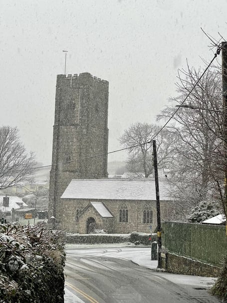 Lanivet Church in the snow (Picture: David Wheatley)