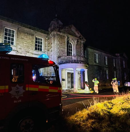 Fire at Old County Hall, Truro.