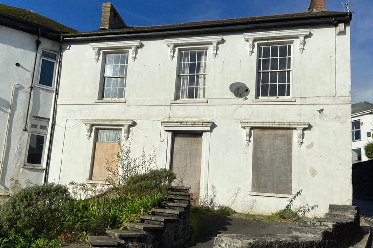 The rundown former General Wolfe pub building in the centre of St Austell. Picture: Andrew Townsend