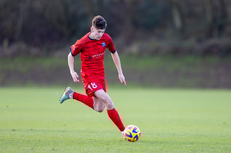 Josiah Plummer playing for England