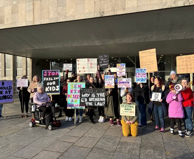 SEND parents protest Cornwall Council ahead of monthly meeting