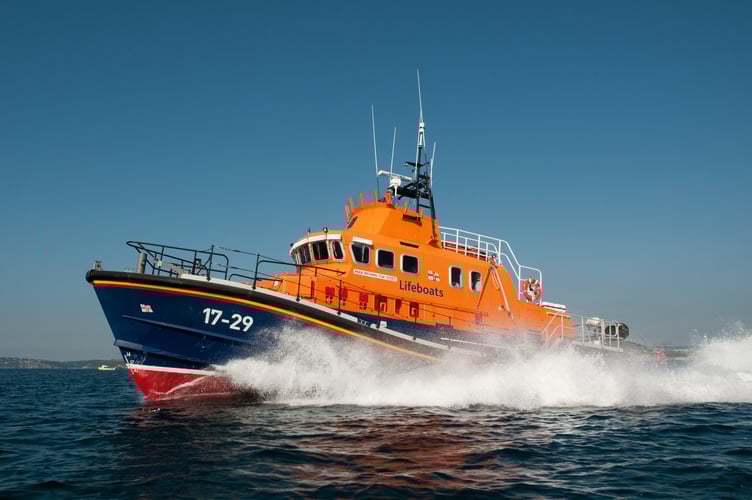 Falmouth's Severn class lifeboat Richard Cox Scott.