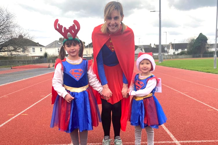 Adults and children took part in the Cornwall reindeer run. Picture: RNLI