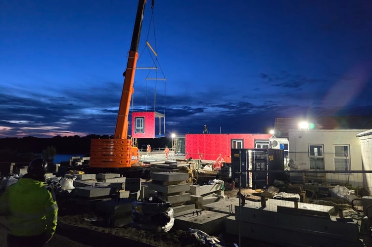 Final Module Being Lifted.