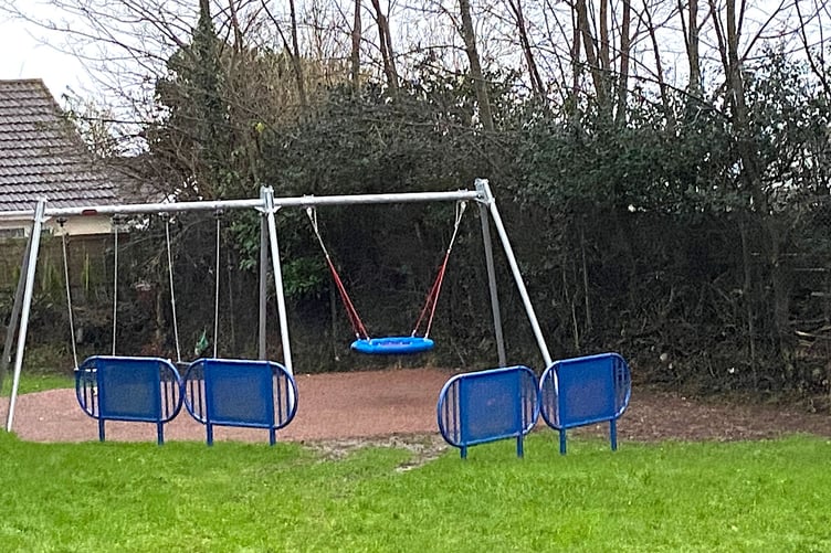 The play park off Landrew Road in St Austell has been given new swings and a new safety surface. Picture: Andrew Townsend