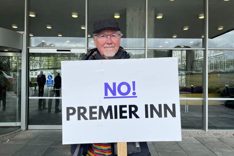 An image of how the Premier Inn would look on the skyline of St Ives.