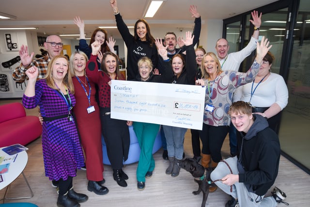 Celebrity pops into homeless centre to help with fundraising handover