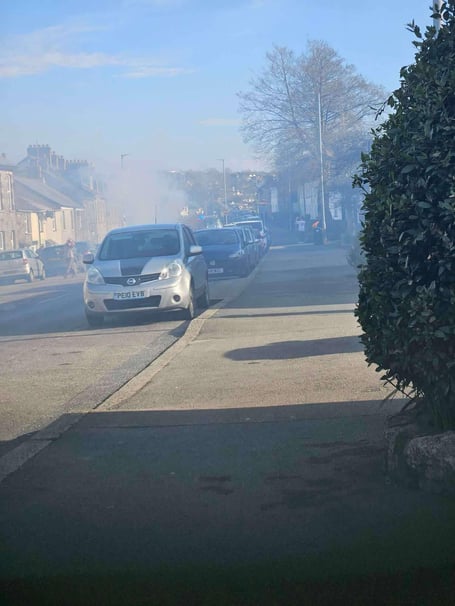 The scene on Higher Bore Street in Bodmin (Picture: Submitted)
