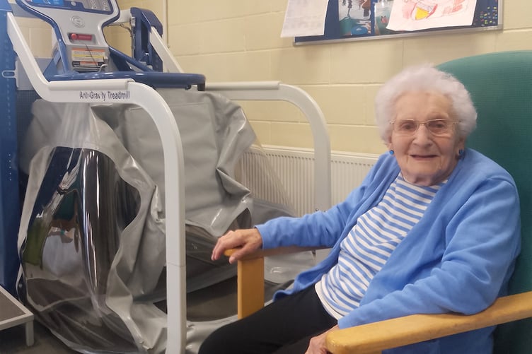 Edna Liddicott, 102, is supporting the fundraising campaign for therapy equipment.