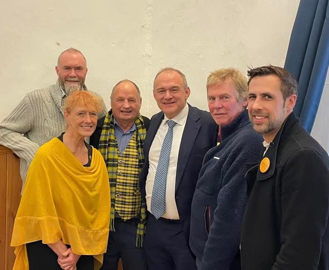 Lib Dem leader rallies the troops during visit ahead of the election