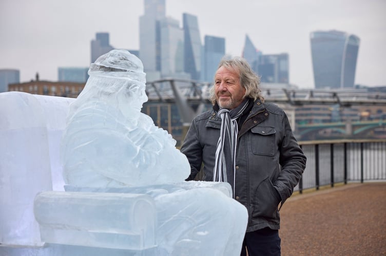 Ice Sculpture of Rob Trewhella.