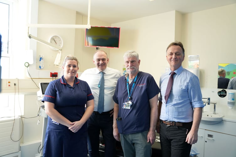 Sir Ed and Andrew met senior managers and clinicians at West Cornwall Hospital last weekend. 