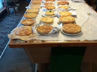 Traditional egg and bacon pie competition served up